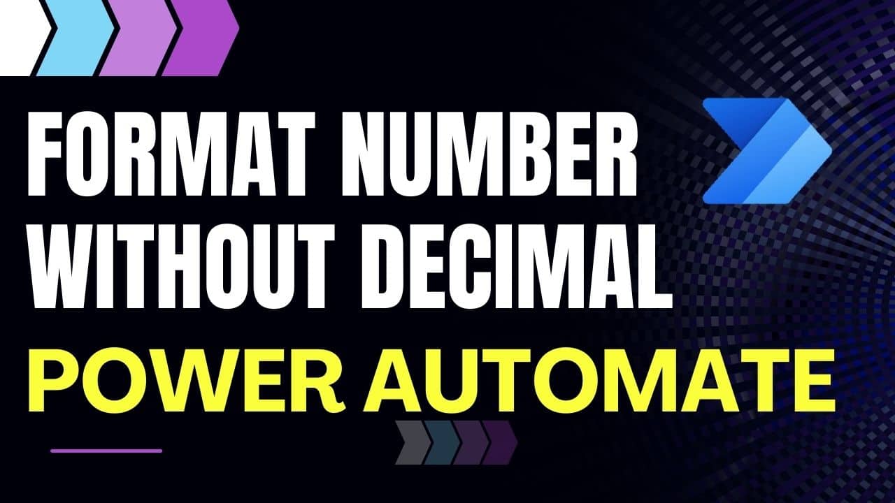 Format Number without Decimal in Power Automate