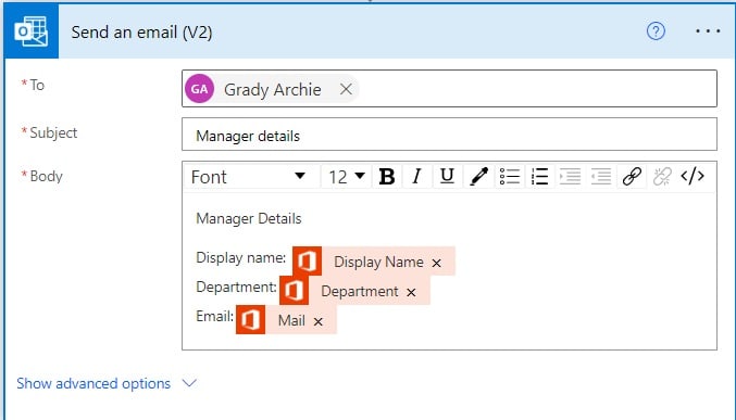 get manager v2 Microsoft power automate