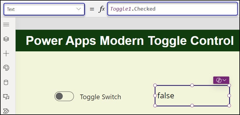 Get Power Apps Modern Toggle Value