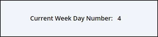 Get the Day Number of the Current Week in Power Apps