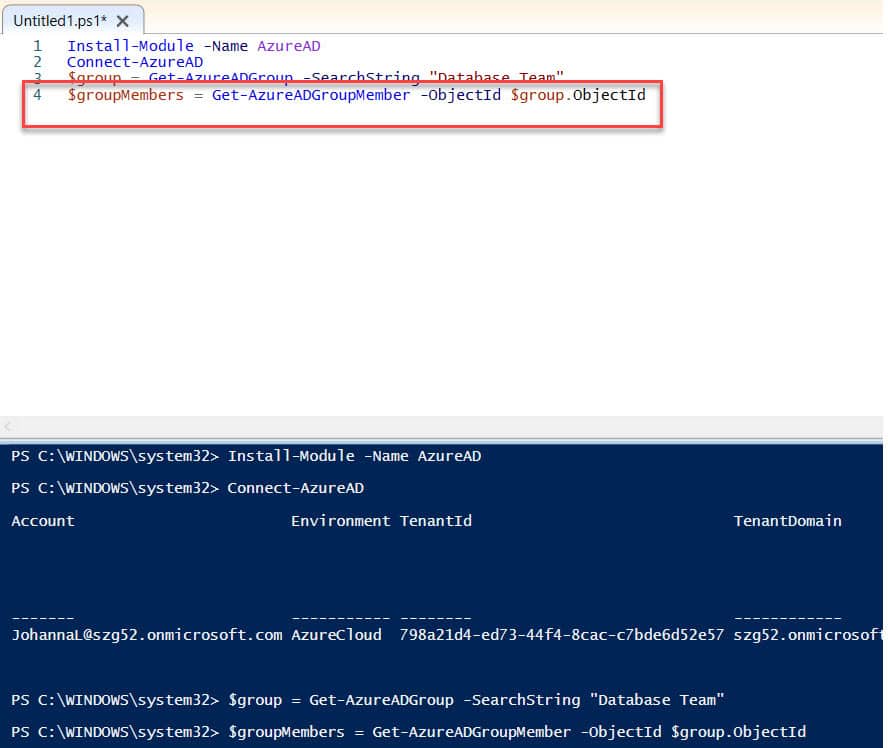 get user group membership powershell office 365