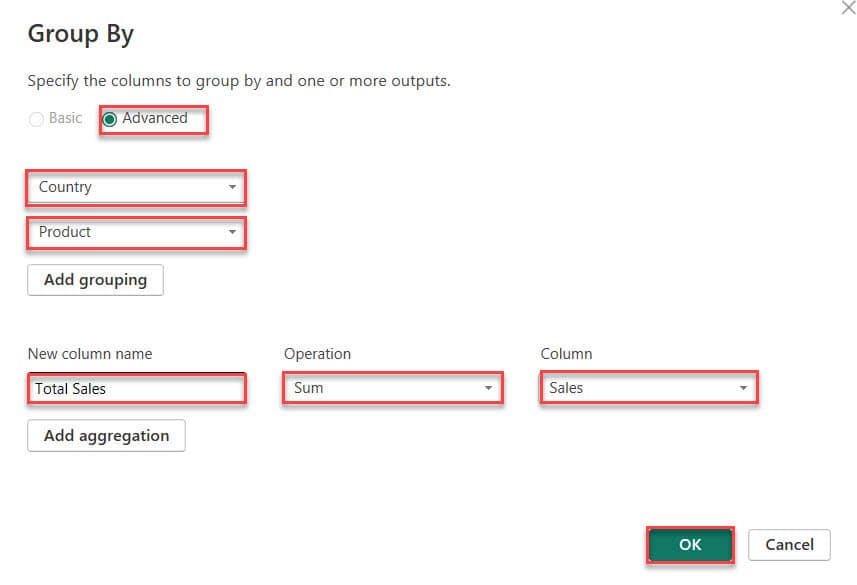 group by multiple columns in power bi