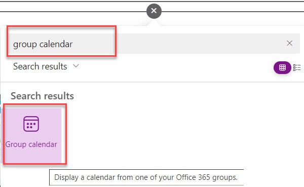 Group Calendar Web Part in SharePoint Online