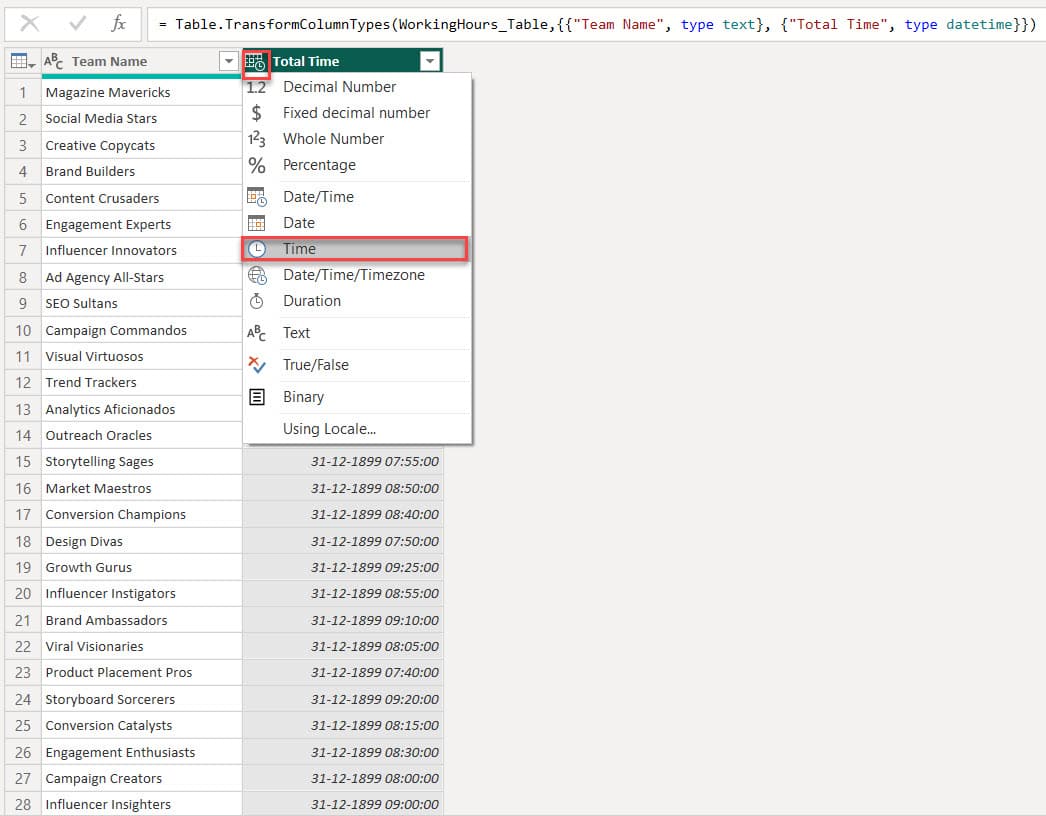 hours to min in power bi