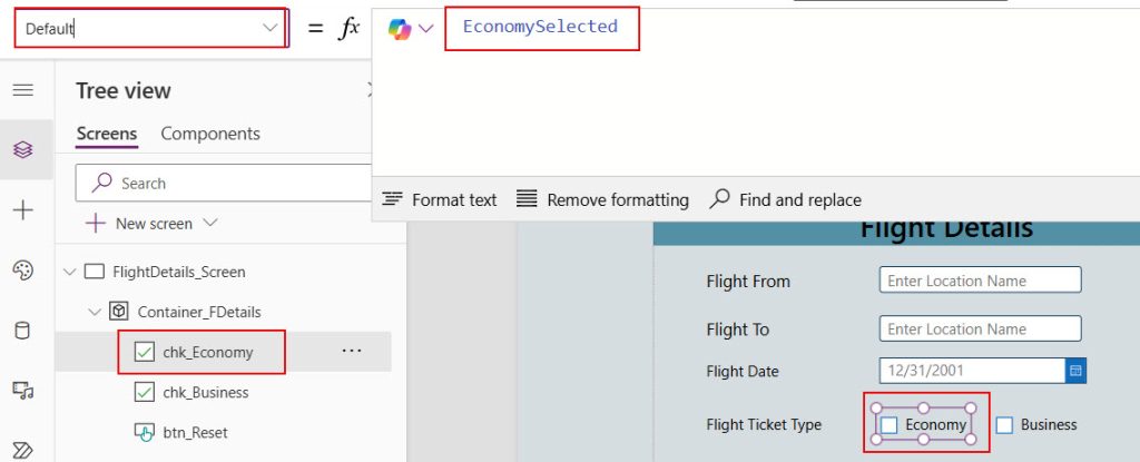 how do i select only one checkbox in powerapps