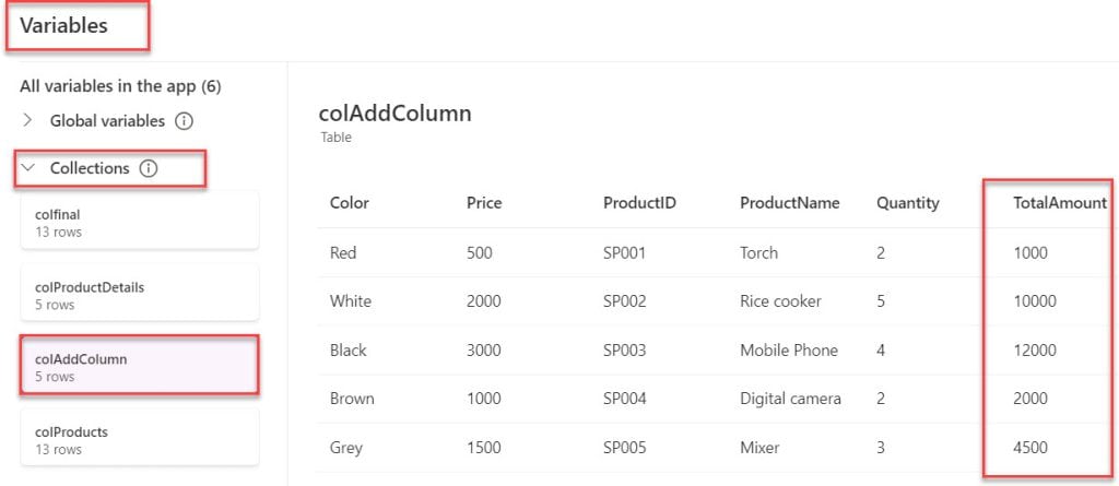 How to a Add Column in the Power Apps Collection