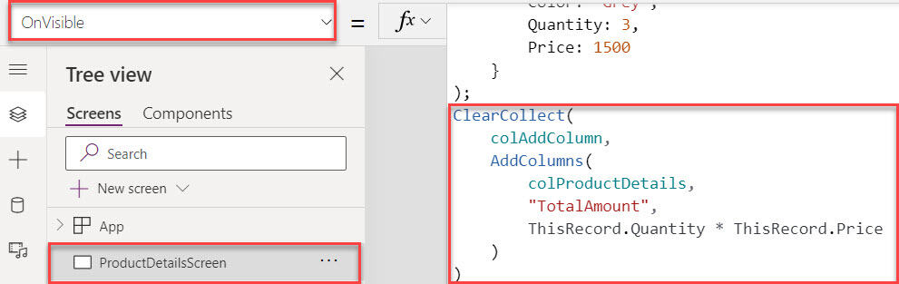 How to Add a Column in Power Apps Collection