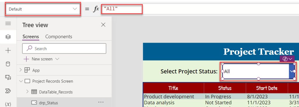 How to Add All Option in Power Apps Dropdown