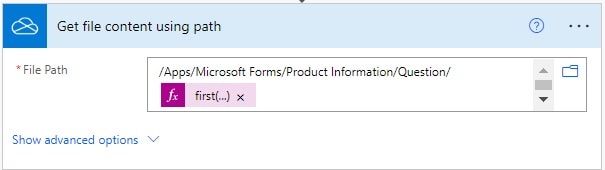 save microsoft forms attachments to sharepoint list with power automate