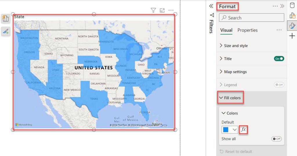 how to add background color in power bi