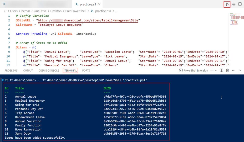 how to add bulk items to sharepoint list using powershell