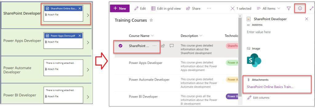 How to add Power Apps gallery attachments into sharepoint list