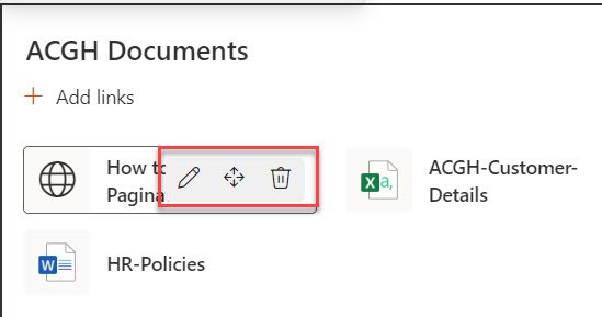 how to add quick links in sharepoint