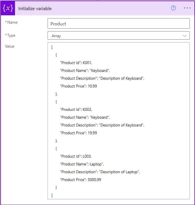 How to add row to excel from array Microsoft Power automate