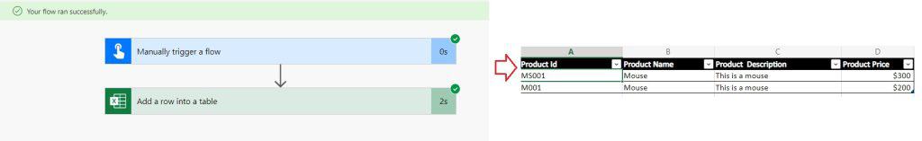 How to add row to excel using Microsoft Power Automate