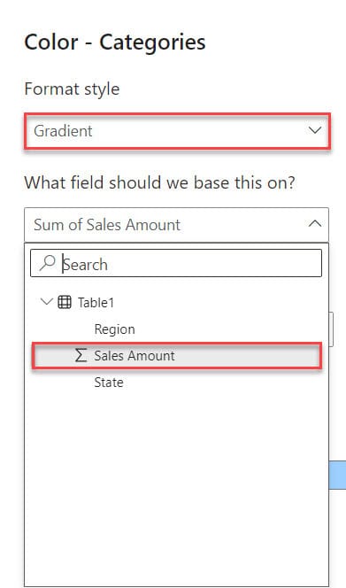 how to change background color based on the value in Power BI