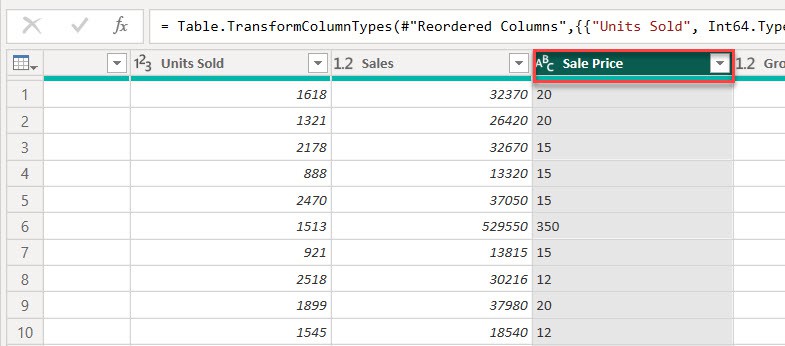 how to change data type of column in power bi