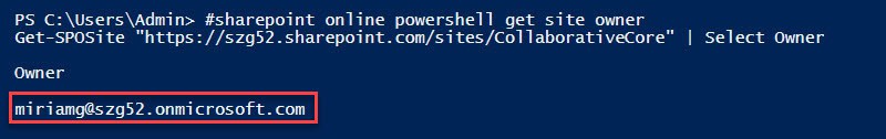 how to check owner of sharepoint site