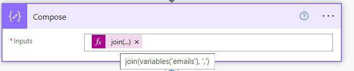 How to convert array to string in Microsoft power automate flow