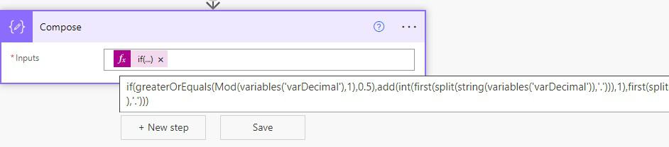 How to convert decimal to whole number in Power Automate