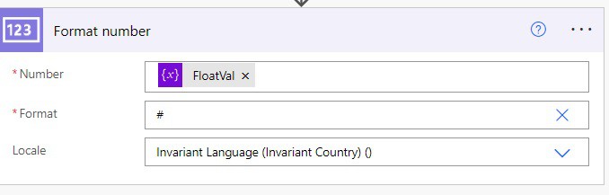 How to convert float to int in power automate