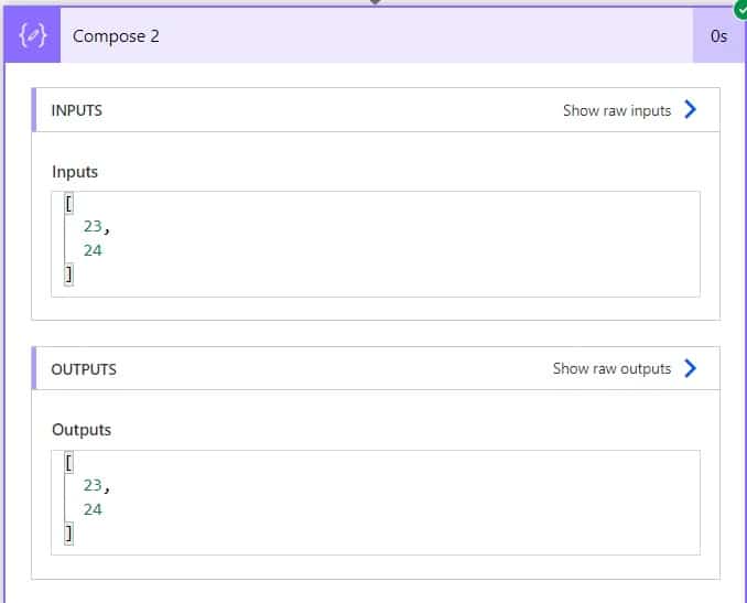 How to convert integer to Array Power Automate using []