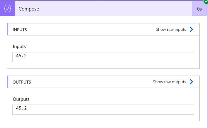 How to convert number to round down using Power Automate