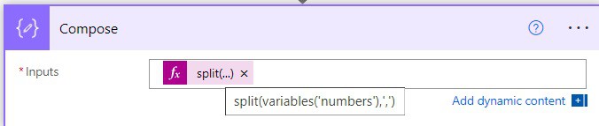 How to convert string integer to Array using split() in Power Automate