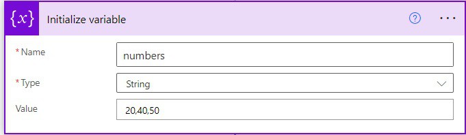 How to convert string integer to Array using split() Power Automate