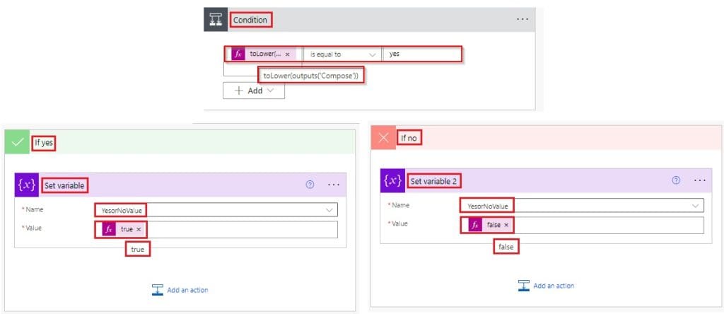 How to convert yes no to true false in Power Automate flow