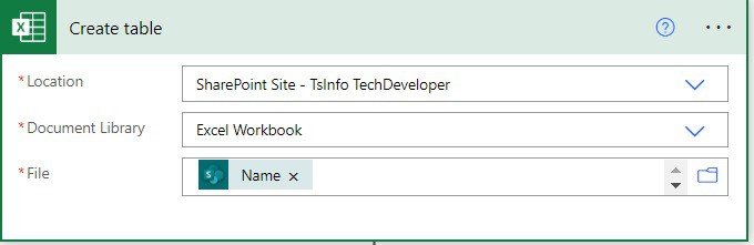 How to Copy data excel file to another excel file using MS flow