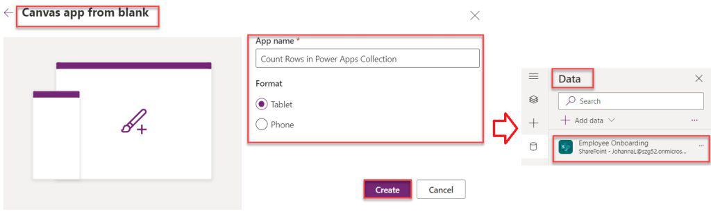 How to Count all Rows in Power Apps Collection