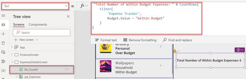 How to countif SharePoint list in PowerApps