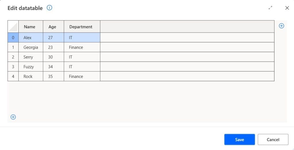 How to Create a new table in Microsoft Power Automate desktop