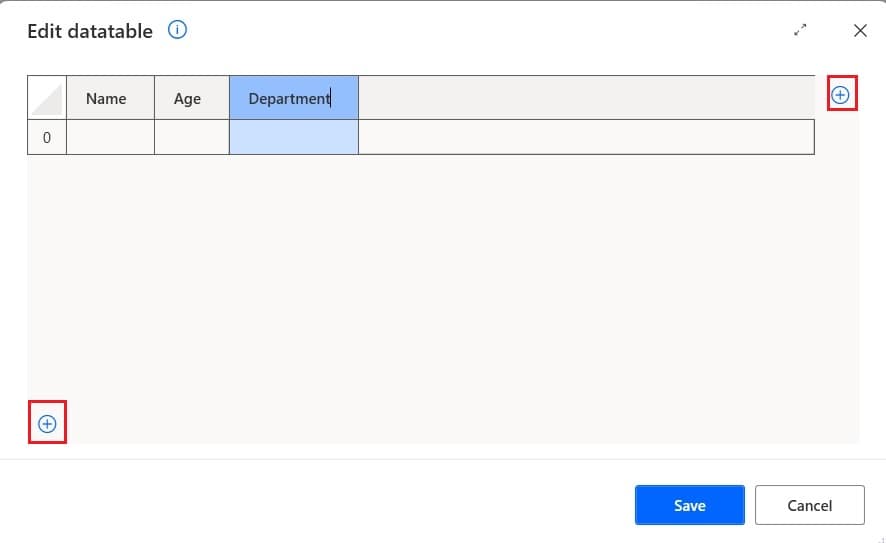 How to Create a new table in Power Automate desktop