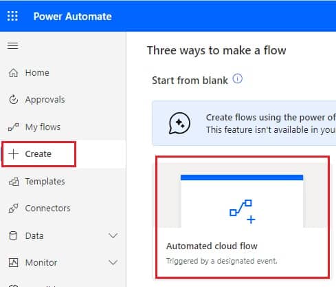 How to create a SharePoint sites using flow