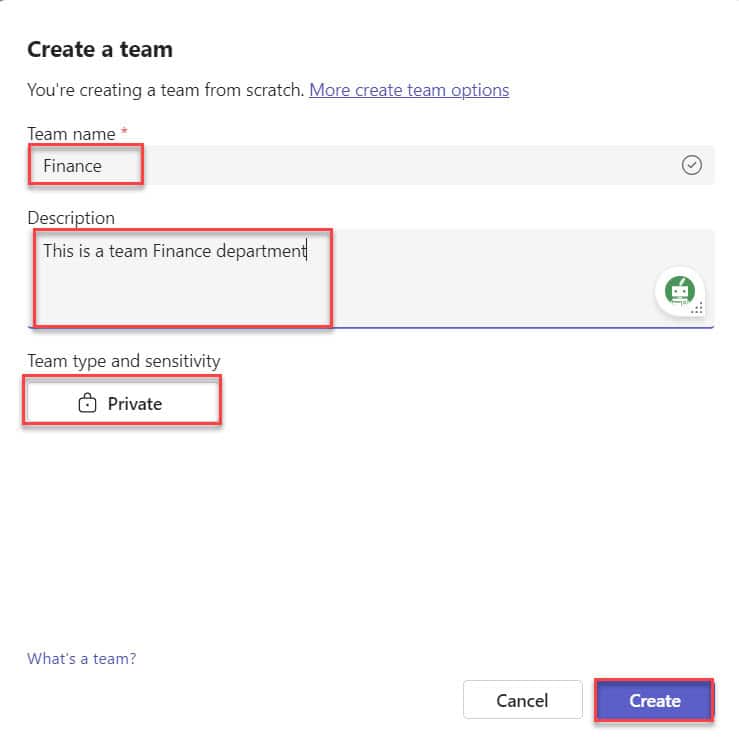 how to create a team on microsoft teams