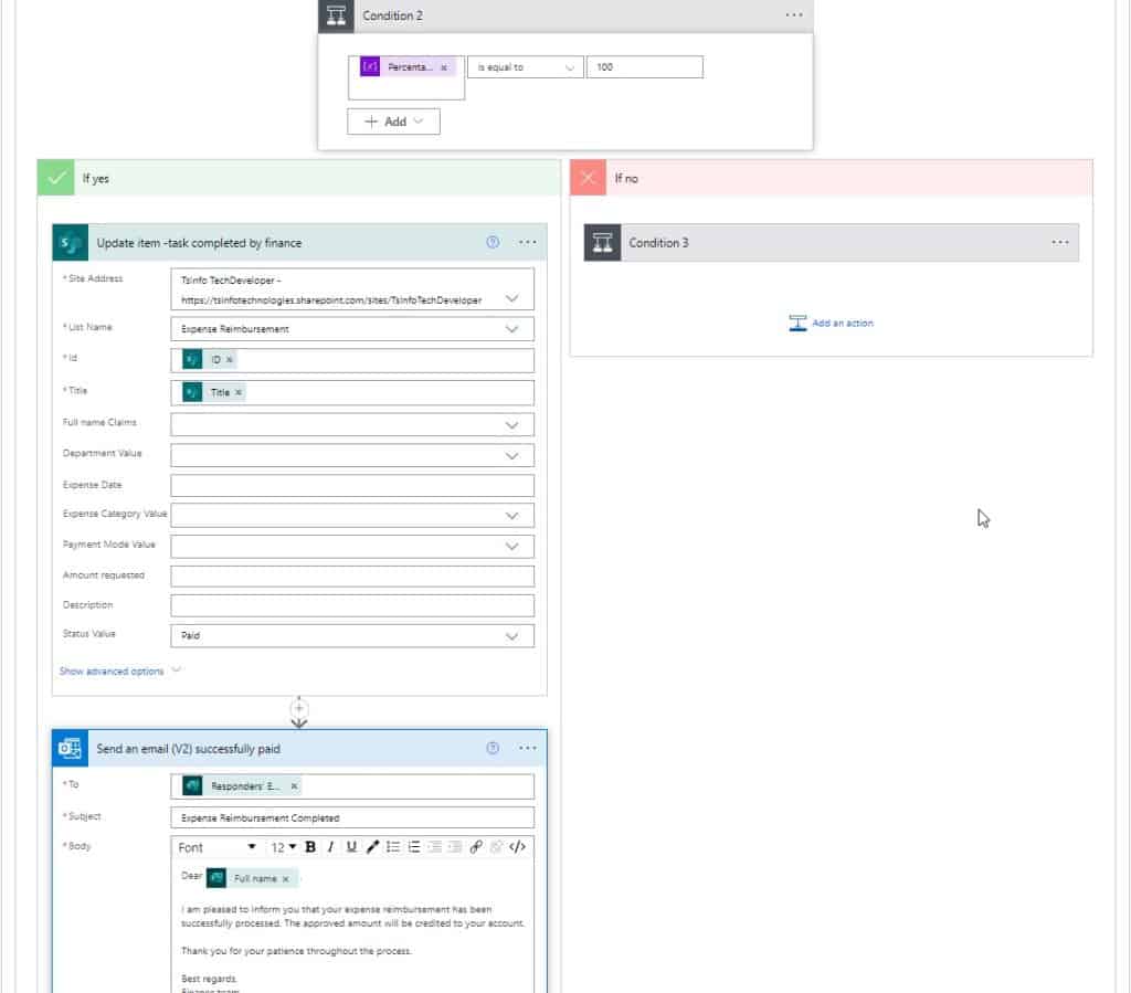 Power Automate Expense reimbursement and approval