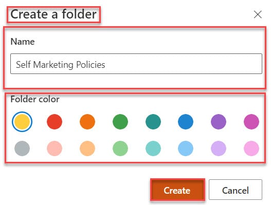 how to create folder in sharepoint