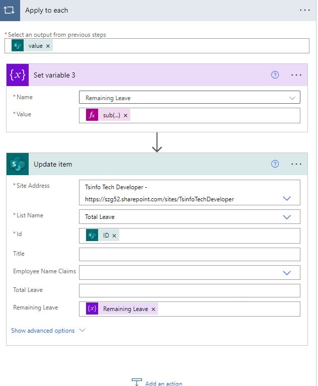 How to create leave request in Power automate