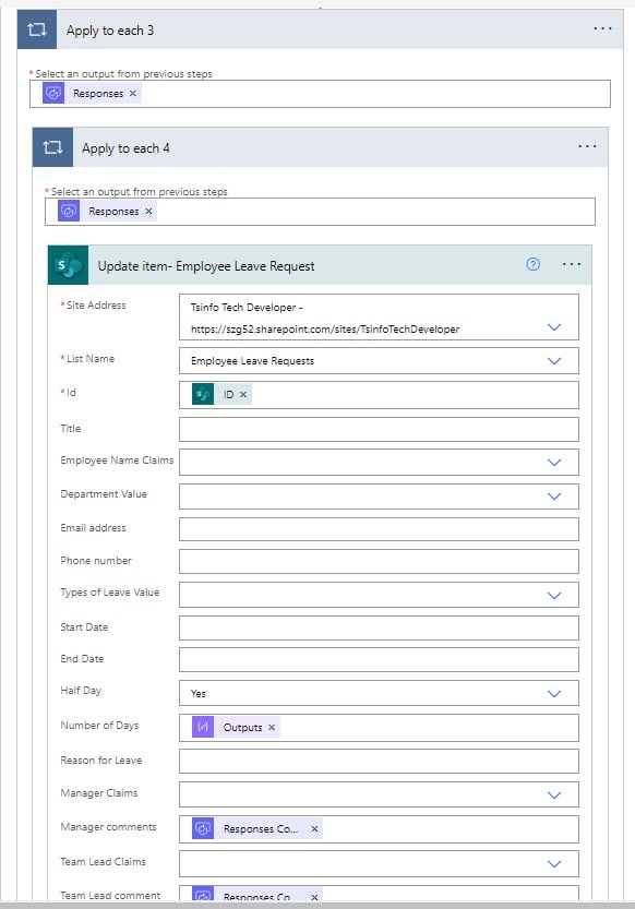 How to create leave request workflow Power automate