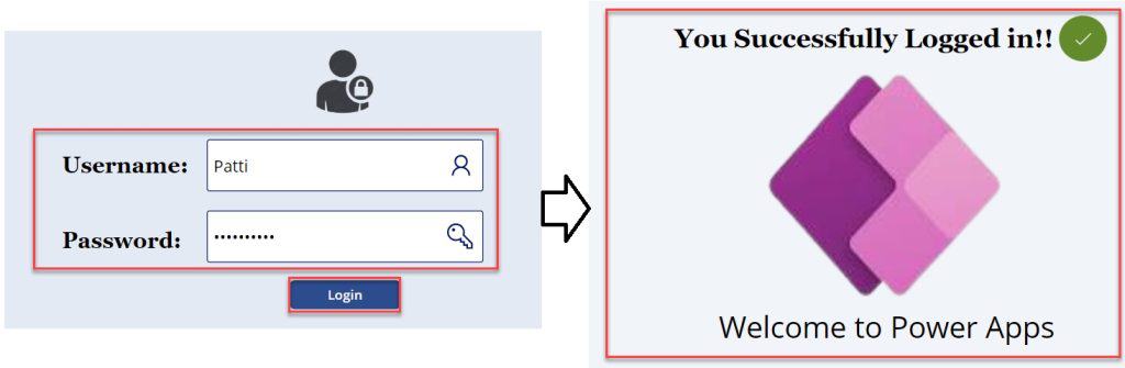 how to create login page in power apps using sharepoint list