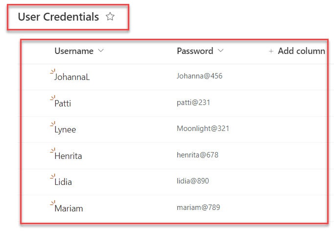 how to create login page in powerapps using sharepoint list