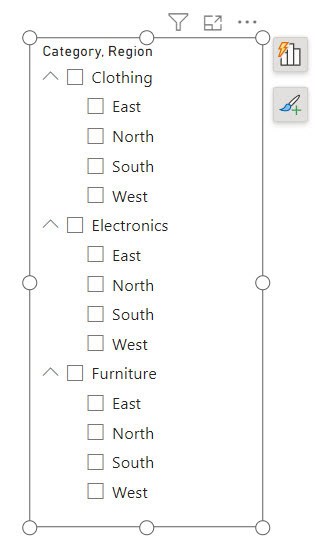 How to create power bi slicer multiple columns