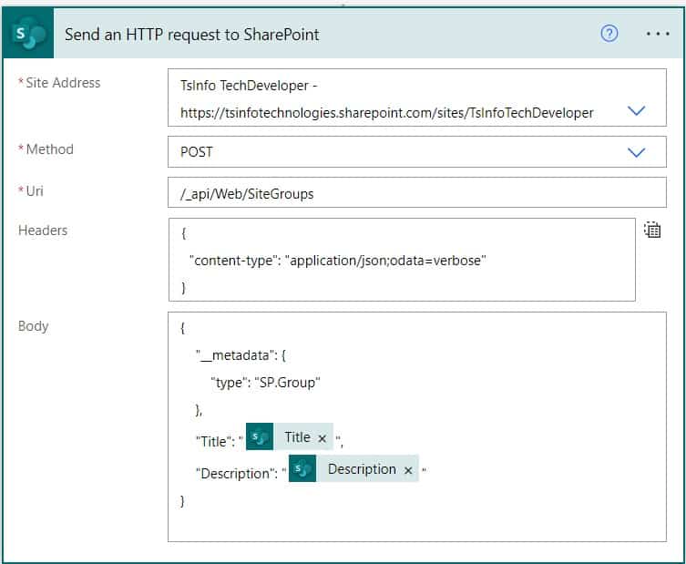 How to create SharePoint group using Microsoft Power automate