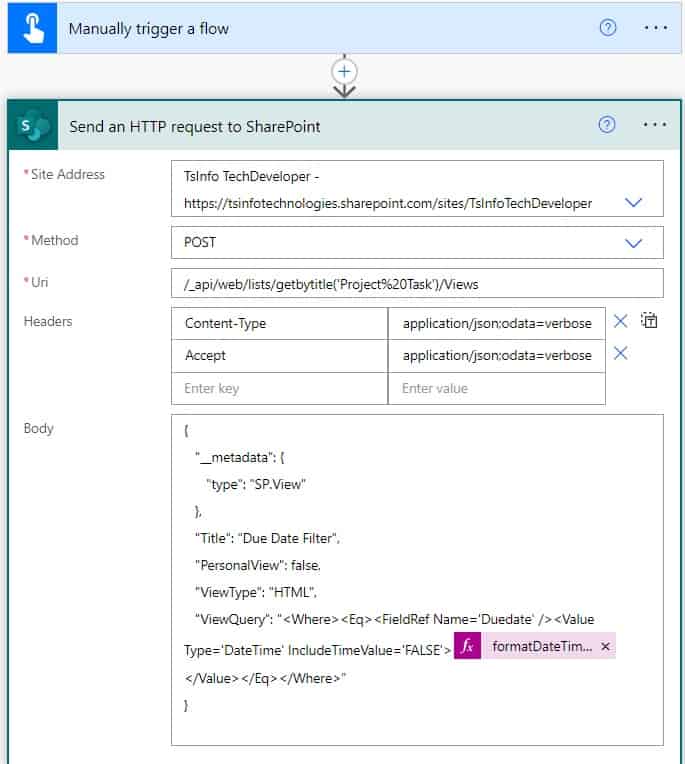 How to create SharePoint list view using Power automate How to create SharePoint list view using Power automate
