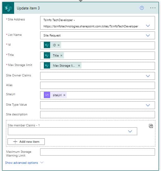 How to create SharePoint sites automatically using Power automate