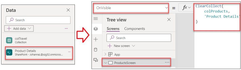 how to display collection on powerapps gallery control