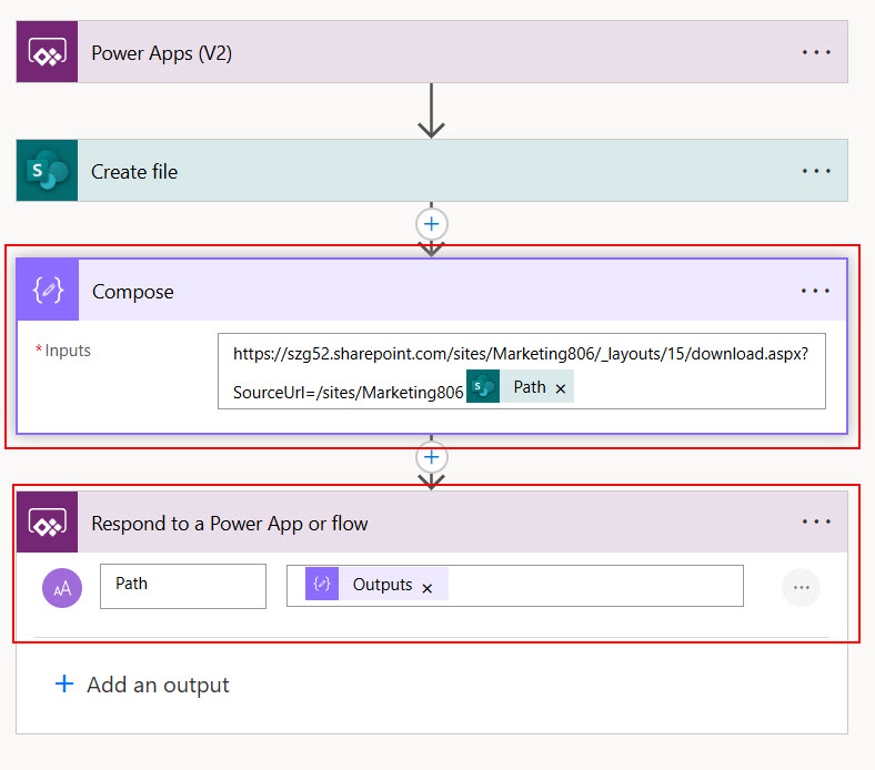 how to download sharepoint file from powerapps