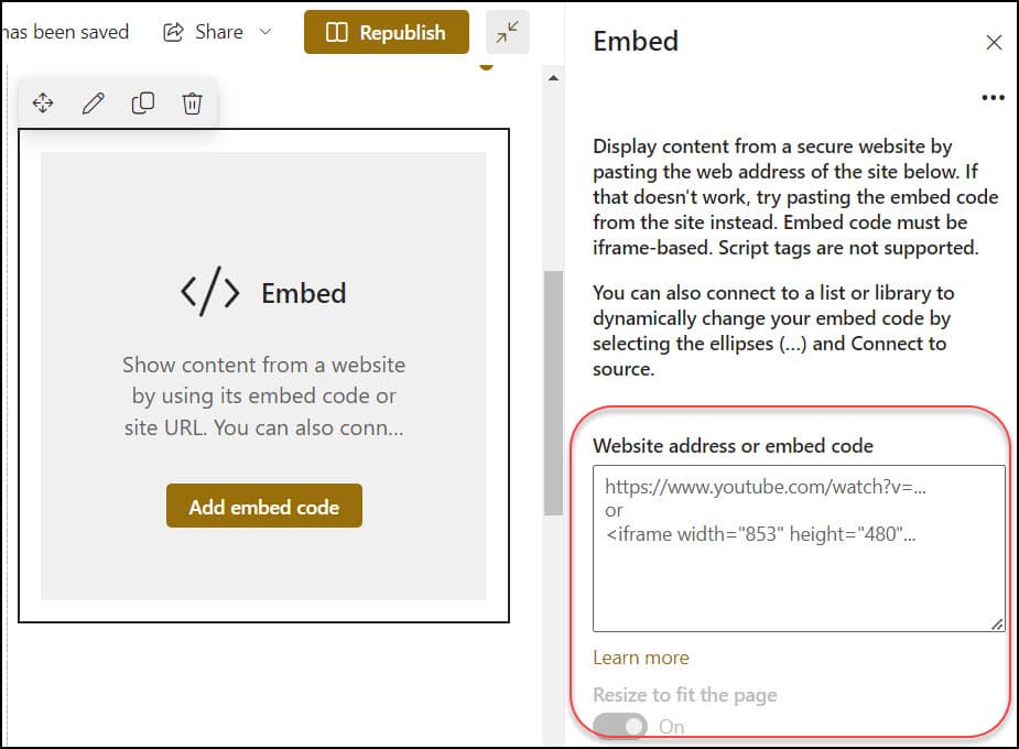 how to embed powerapps in sharepoint